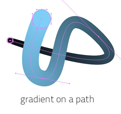 inkscape gradient on path